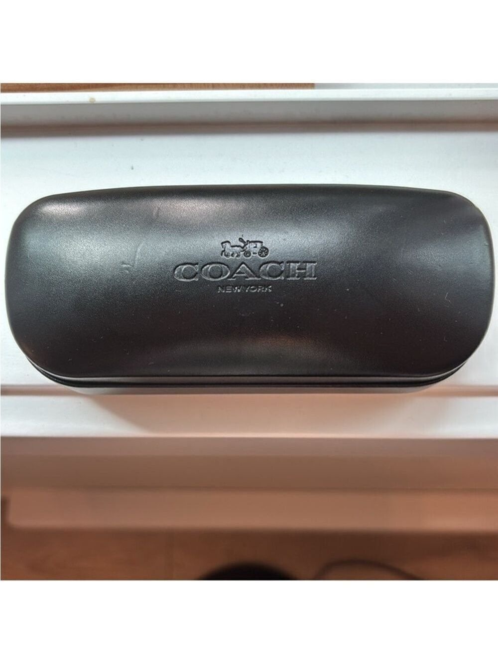 COACH hard shell Eyewear eyeglass Case black sunglasses case with cloth (new)